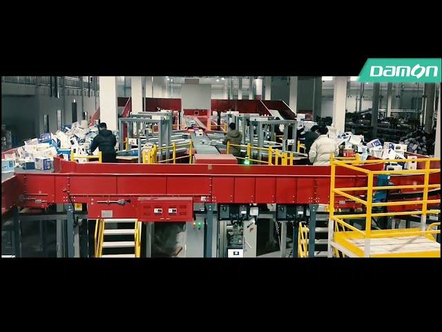 Manual Parcel Infeed System | Damon Cross Belt Sorting System