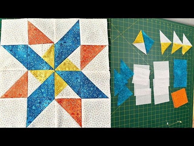 How to Make a Pinwheel Star Quilt Block - Free Quilt Along Design Tutorial