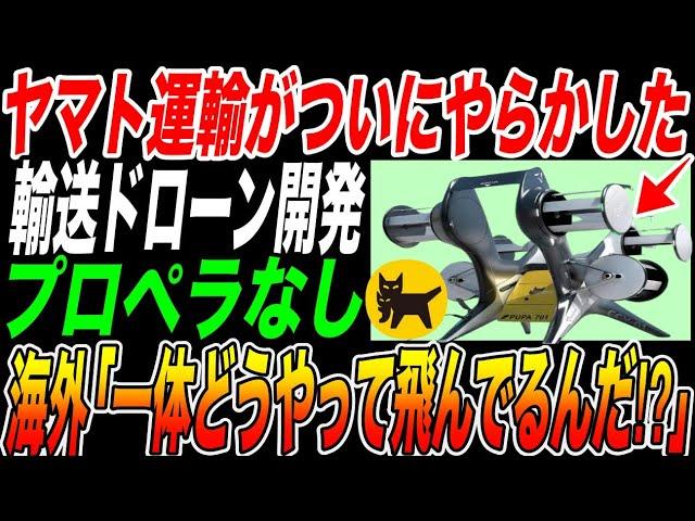 ヤマト運輸がプロペラなしの輸送ドローンを開発して世界が驚愕！海外の反応「これどうやって飛んでるの？」【日本の技術】