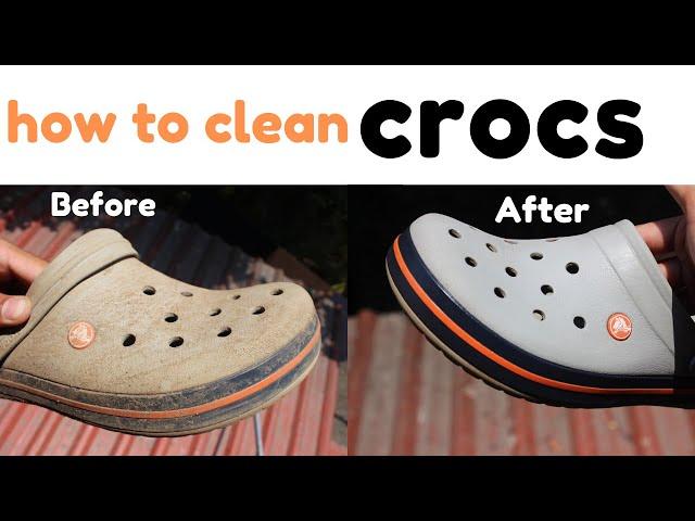 How to clean crocs  in 2 minutes