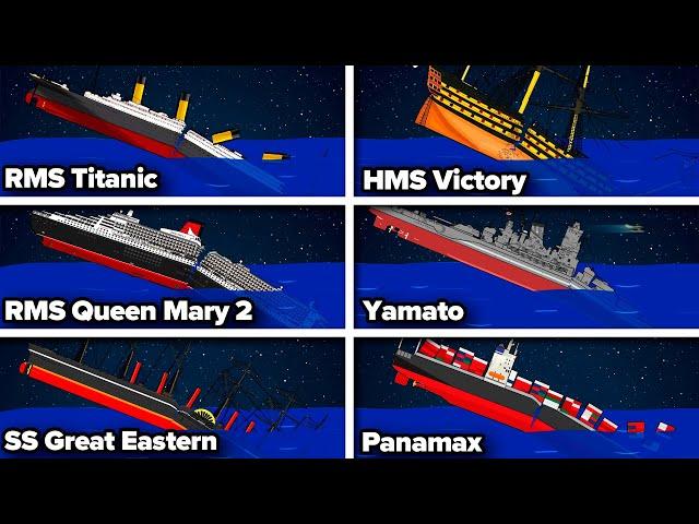 ALL Famous Ships Sink Like Titanic | Compilation