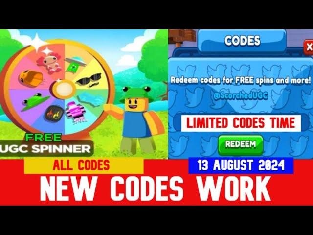 *NEW CODES AUGUST 13, 2024* [NEW ITEM!] FREE UGC SPINNER! ROBLOX | LIMITED CODES TIME