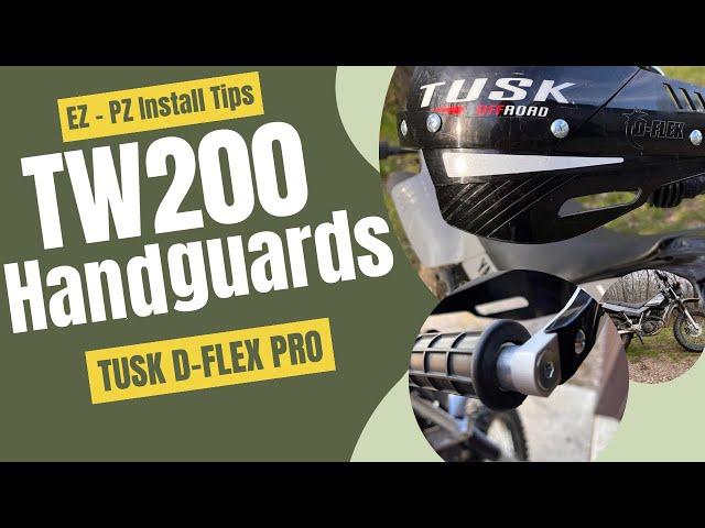 Tusk handguards on TW200 - The Easy Way!