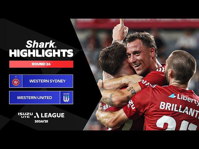 Western Sydney v Western United - Shark Highlights | Isuzu UTE A-League 2024-25 | Round 26