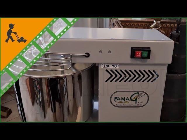 Famag IM 10 electric spiral mixer - 10 kg dough capacity - Grey model - Customer's operating video