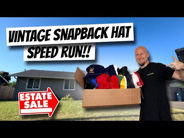 I Had To Sleep Outside This Estate Sale To Get These Vintage SnapBack Hats!!