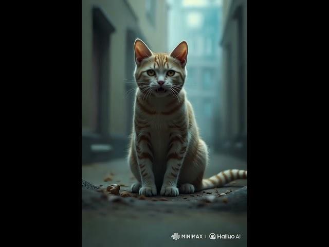 Weak cat turned into muscular cat #ai #cat