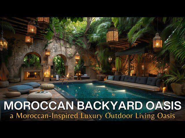 Backyard Paradise Revealed: Unveiling a Moroccan-Inspired Luxury Outdoor Living Oasis