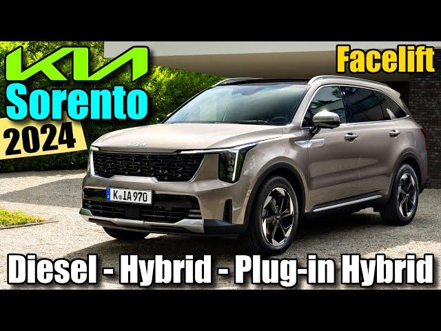 2024 Kia Sorento Facelift - News Infos Daten Ausstattung - Diesel Hybrid Plug-in Hybrid PHEV deutsch