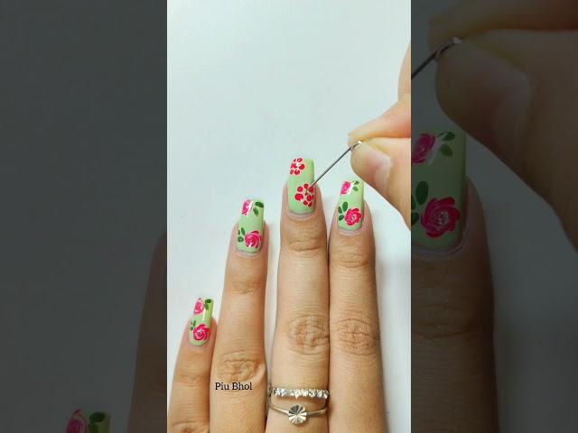 Rose DaySpecial Nail Art Design  #nailart #piubhol #youtubeshorts