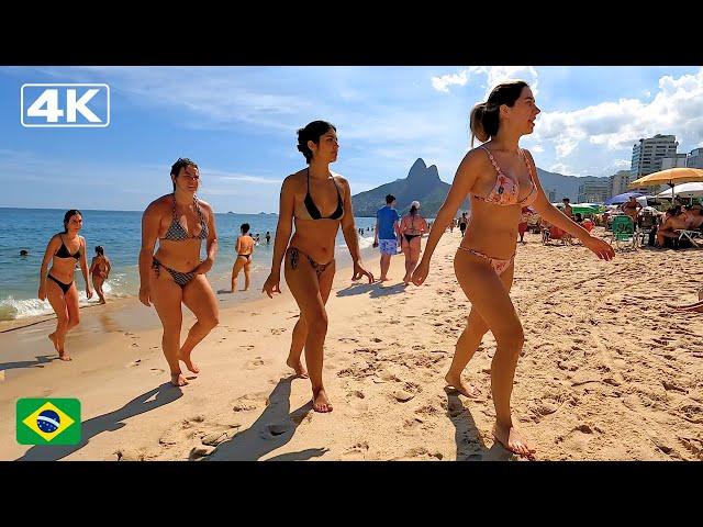  4K Walking on Ipanema Beach | One of the most beautiful beaches in the world