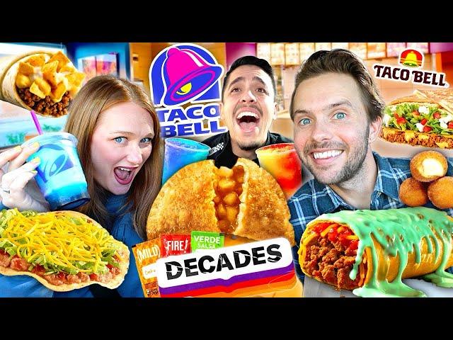 Tasting EVERYTHING on TACO BELL’S VIRAL Decades Menu!!!