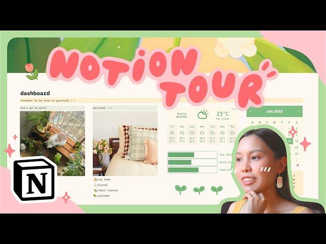 MY NOTION TOUR  how I organize my work and life (free templates!)