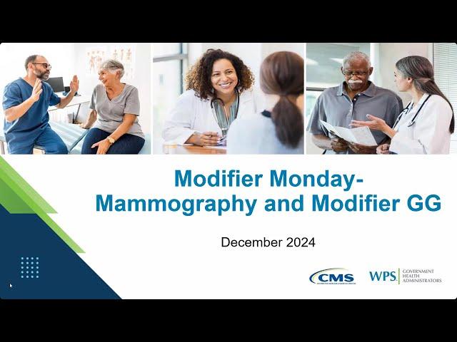 Encore: Modifier Monday- Mammography and Modifier GG