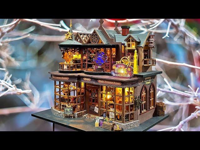 DIY miniature doll house kit Magic treasure house - step by step assembling tutorial