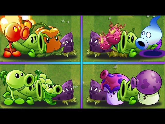 4 Team VINE & Two Other Plants - Who Will Win? - PvZ 2 Team Plants Battlez