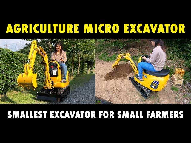 Smallest Excavator for Small Farmers | Agriculture Micro Excavator | Komatsu PC01