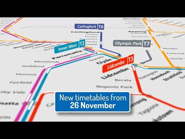 We’re moving forward. Timetables are changing from 26 November.