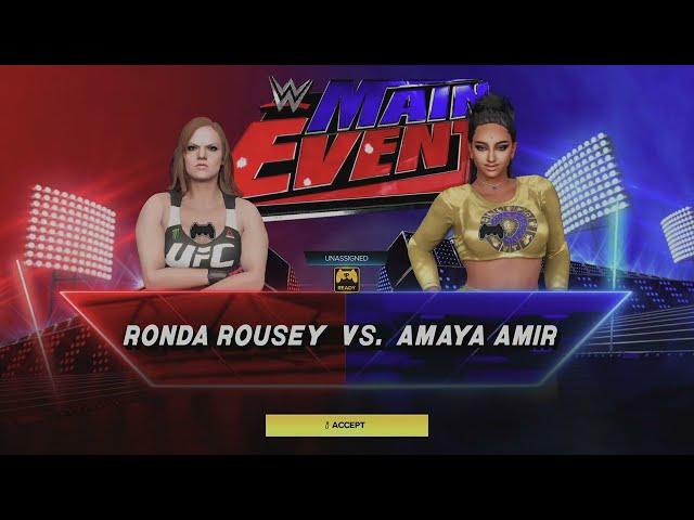 WWE 2K23 RONDA ROUSEY VS AMAYA AMIR