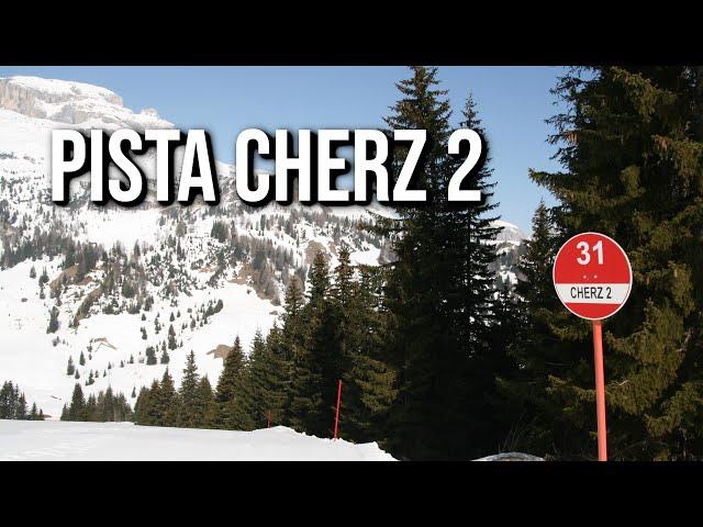 Pista da sci rossa Cherz 2 di Arabba - Passo Campolongo