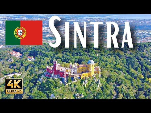 Pena Palace - Sintra Portugal | 4K Aerial View