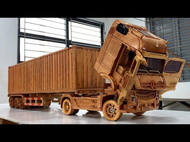 2023 Mercedes-Benz Actros Tractor Truck made of the beautiful wood by skilful Vietnamese carpenters