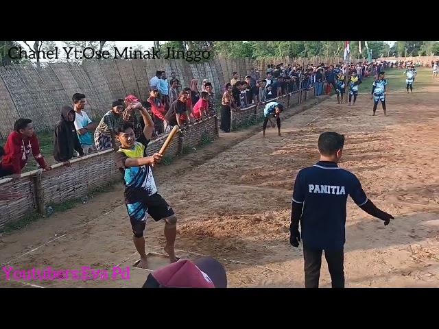 Walet Hitam VS Baru Semi turnamen cup bola kasti 2023 di lapangan serrang terbang putaran 1