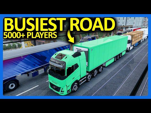 I Drove The Busiest Road with 5000 Players in Euro Truck Simulator!