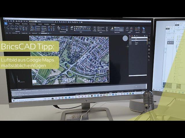 BricsCAD Tipp: Karten und Luftbilder (Screenshots aus Online-Kartendiensten) maßstäblich einfügen