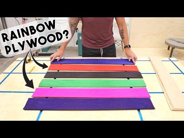 Making a Rainbow Plywood Bowl | DIY Skateboard Wood & Epoxy Resin