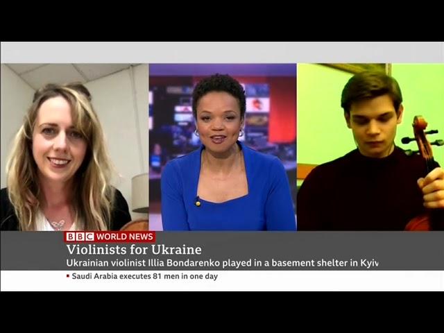 Illia Bondarenko and Kerenza Peacock on BBC World News