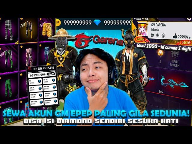 GUA SEWA AKUN GM FF PALING SULTAN DAN ANEH! LEVEL 1000 + BISA ISI DM SESUKA HATI! 
