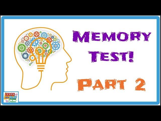 Test Your Memory With This FUN Memory Test!