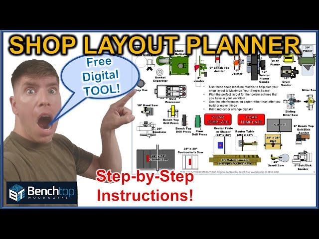 Woodworking Shop Layout Planning Tool // Detailed Demonstration // EP 78