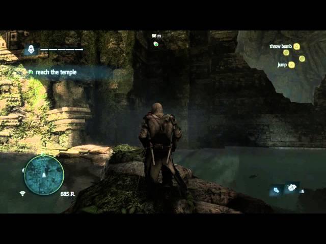 Assassin's Creed IV: Black Flag - The Sage's Buried Secret: Follow Kidd, Reach Temple, X Lunge Up