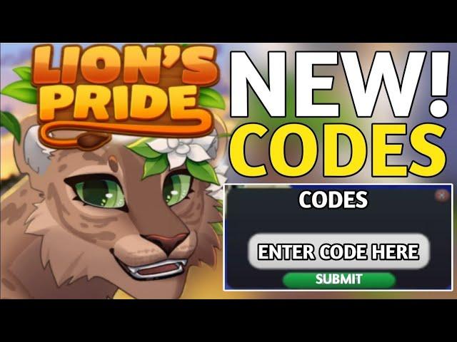 ️ ALL New!! ️ ROBLOX A LION'S PRIDE ALPHA CODES 2024 - A LION'S PRIDE ALPHA ROBLOX CODES 2024