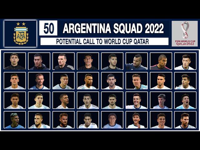 ARGENTINA SQUAD TO WORLD CUP 2022