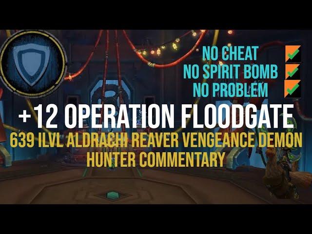 +12 Operation Floodgate - No Bomb, No Cheat, No problems?? 639 ilvl Aldrachi Vengeance Demon Hunter