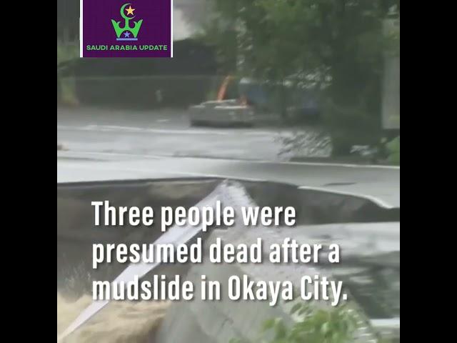 Heavy rain triggers floods and landslides in parts of Japan.