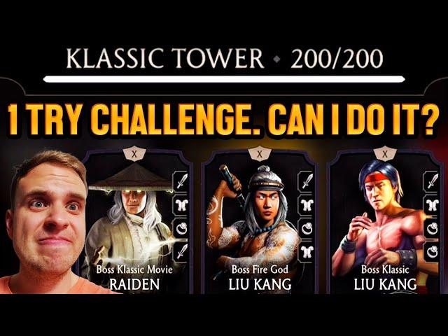 MK Mobile. I Tried to Beat Battle 200 in Klassic Tower in 1 TRY! This is What Happened...