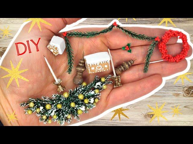 EASY miniature Christmas Decor made from weird stuff 