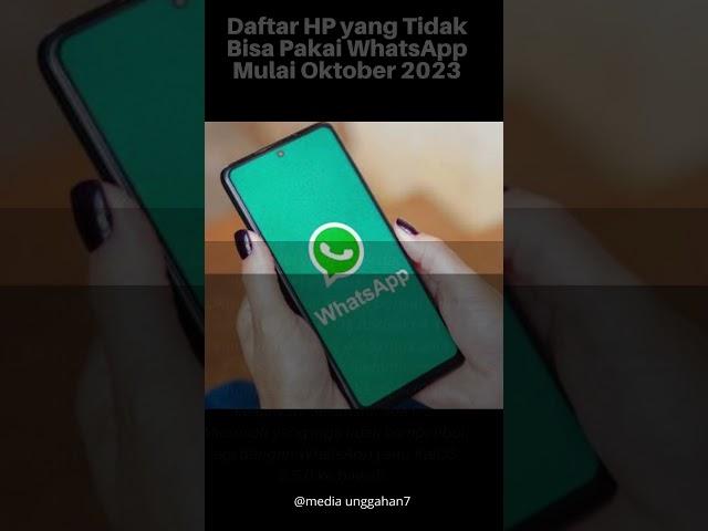 Daftar HP yang Tidak Bisa Pakai WhatsApp Mulai Oktober 2023 | TEKNO