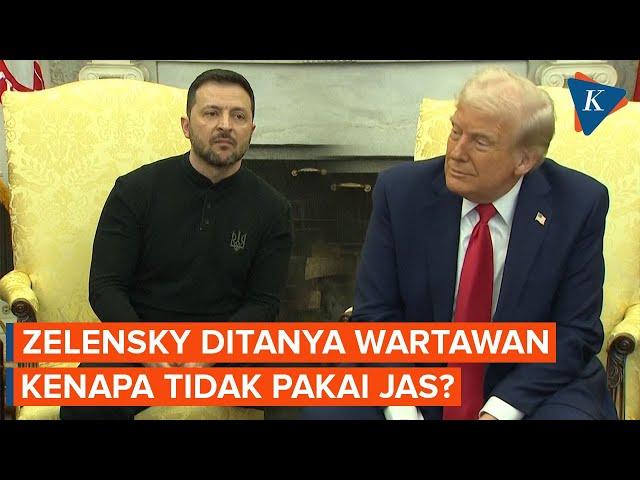 Zelensky Ditanya Wartawan Alasan Tak Pakai Jas, Begini Reaksi Trump