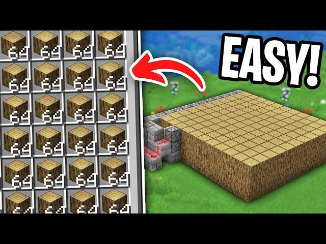 Easiest 1.21 AUTO Wood Farm in Minecraft Bedrock!