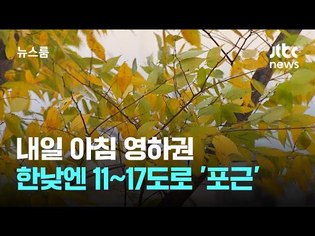 [날씨] 내일 아침 영하권…한낮엔 11~17도로 '포근' / JTBC 뉴스룸