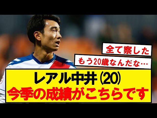 【20歳】中井ピピ、スペイン3部リーグでの成績がこちらです