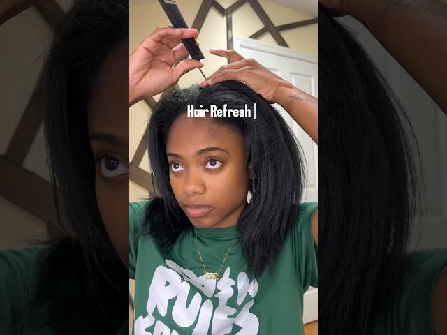 My moisturizing routine on my relaxed hair  #shorts #haircare #relaxedhair #viral