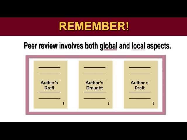 Peer Review: Commenting Strategies