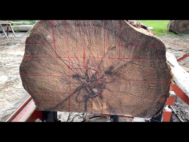 Quartersawing a Big Post Oak . . . and Metal Bolts