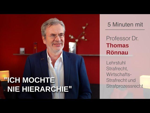 5 Minuten mit: Prof. Thomas Rönnau